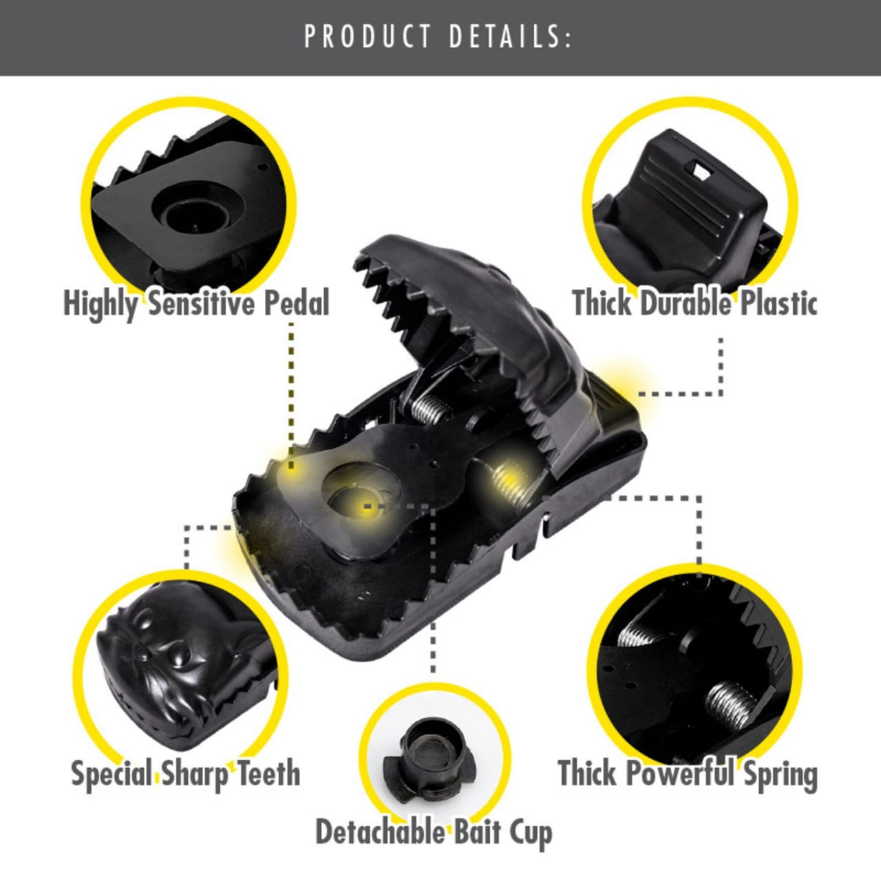 Black Mouse Trap 🐭💥 | Safe, Reusable & Powerful Grip